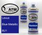 Preview: Lexus, Blue Metallic, 8U1: 400ml Sprühdose + 400ml Klarlack - Set, von ATW Autoteile West.